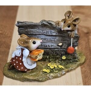 Wee Forest Folk M-239 Scamper Retired Signed AP, No WFF Box 1998 Display Piece
